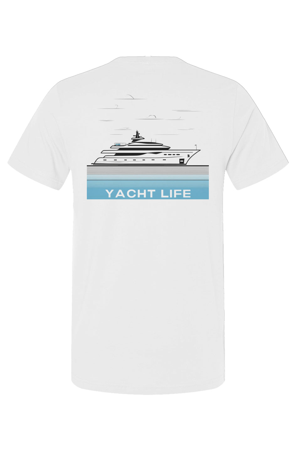 Bella Canvas White T Shirt FM YACHT LIFE
